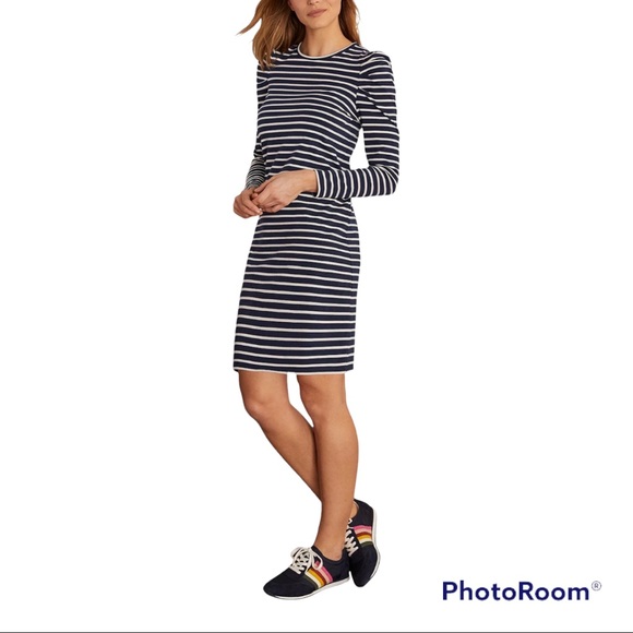 Boden Dresses & Skirts - NWT Boden Imogen Breton Long Sleeve Dress in Navy / Ivory (size 6)